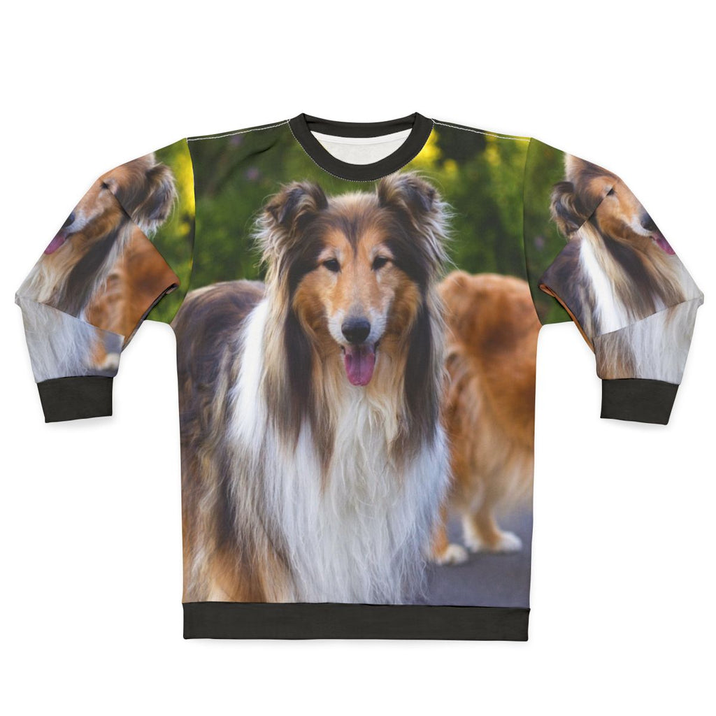 Diamond and gold collie sweatshirt