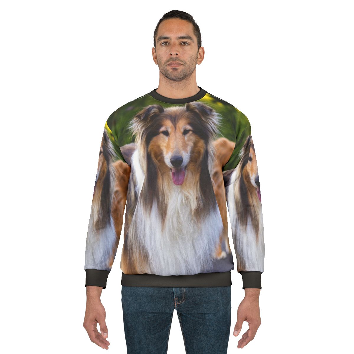Diamond and gold collie sweatshirt