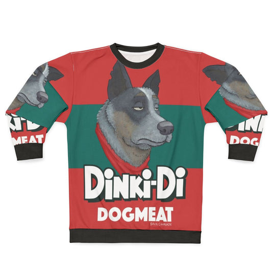 Dinki Di Dogmeat Sweatshirt - Cartoon Dog Meat Apparel