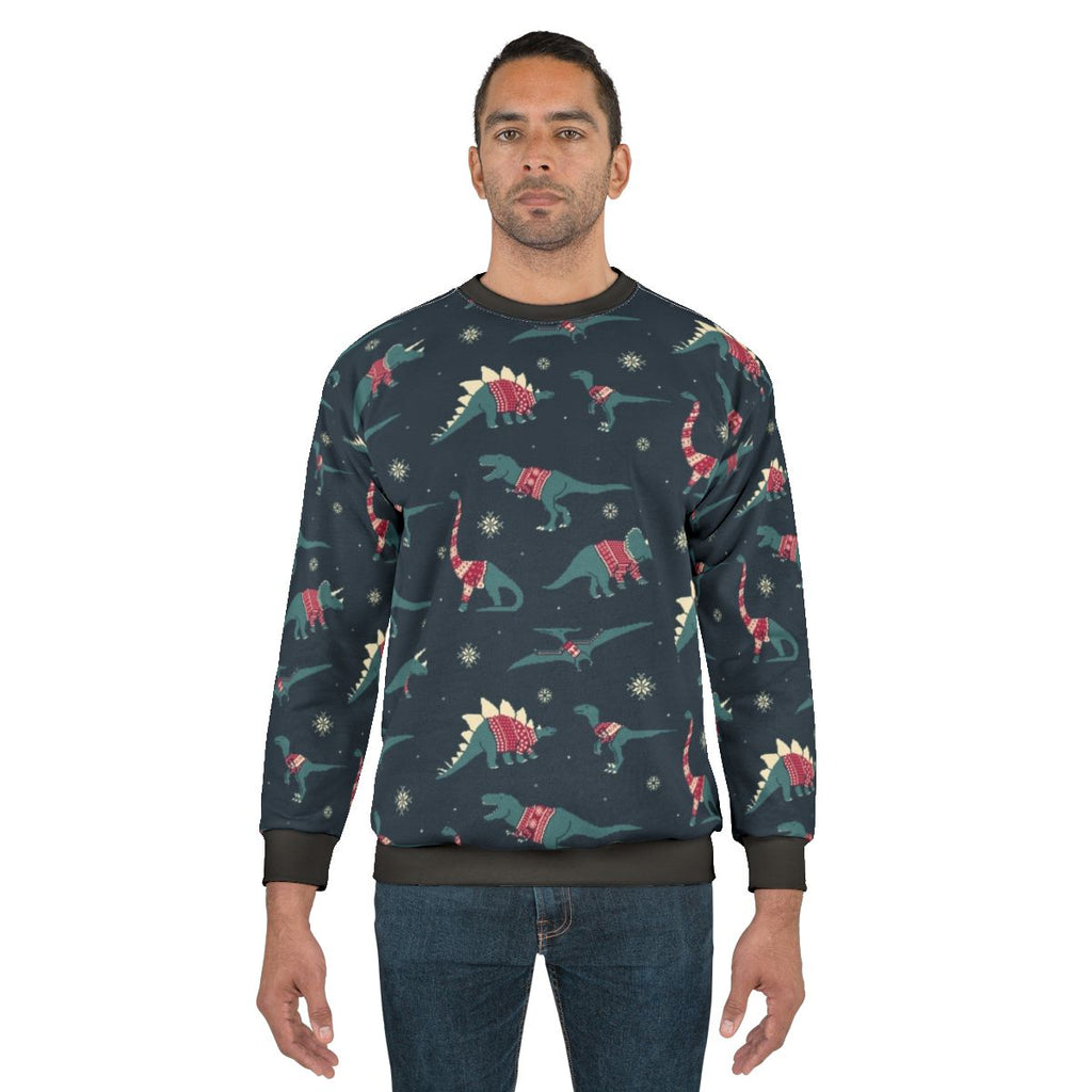 Dinos in Sweaters Festive Dinosaur Sweatshirt