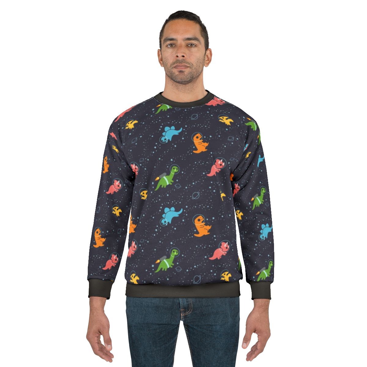 Galaxy Space Dinosaur Sweatshirt