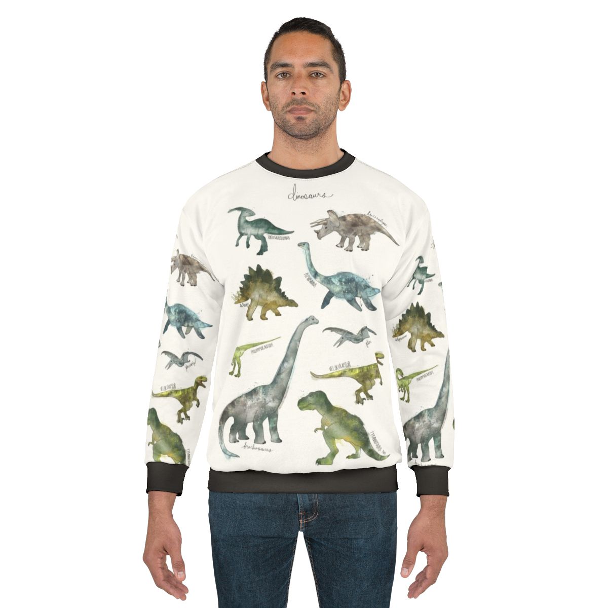 Dinosaur Sweatshirt with Prehistoric Illustrations