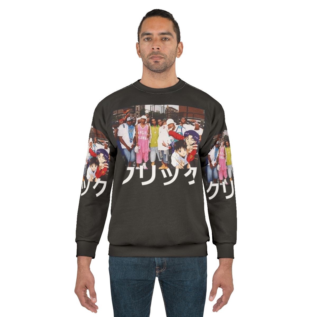 Dipset x Evangelion x Clique Graphic Sweatshirt