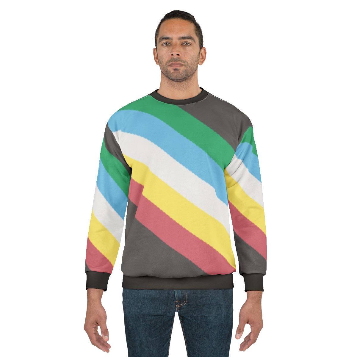 Disability Pride Flag Sweatshirt featuring disability pride flag design