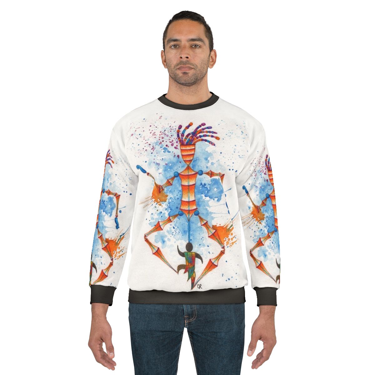 Vintage Disc Man Sweatshirt with Disney Epcot Millennium Celebration Design