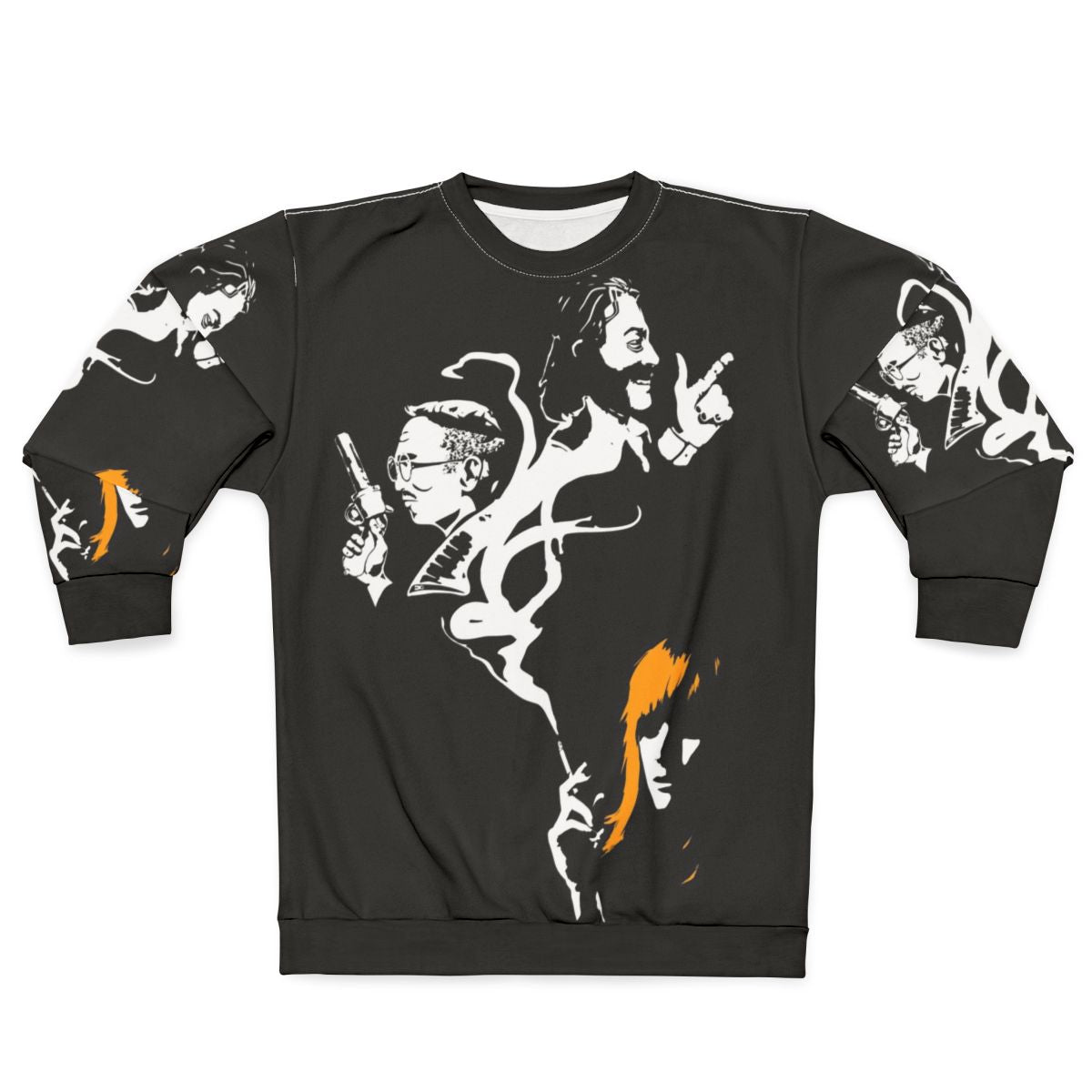 Disco Elysium Noir Sweatshirt with Psychedelic Gaming Fanart