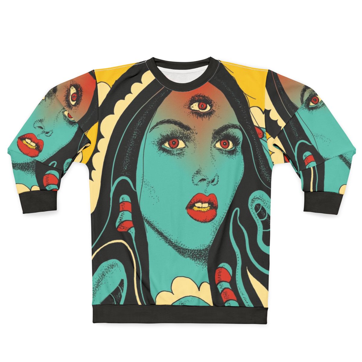 Diviniation sweatshirt with third eye, spiritual, and occult design