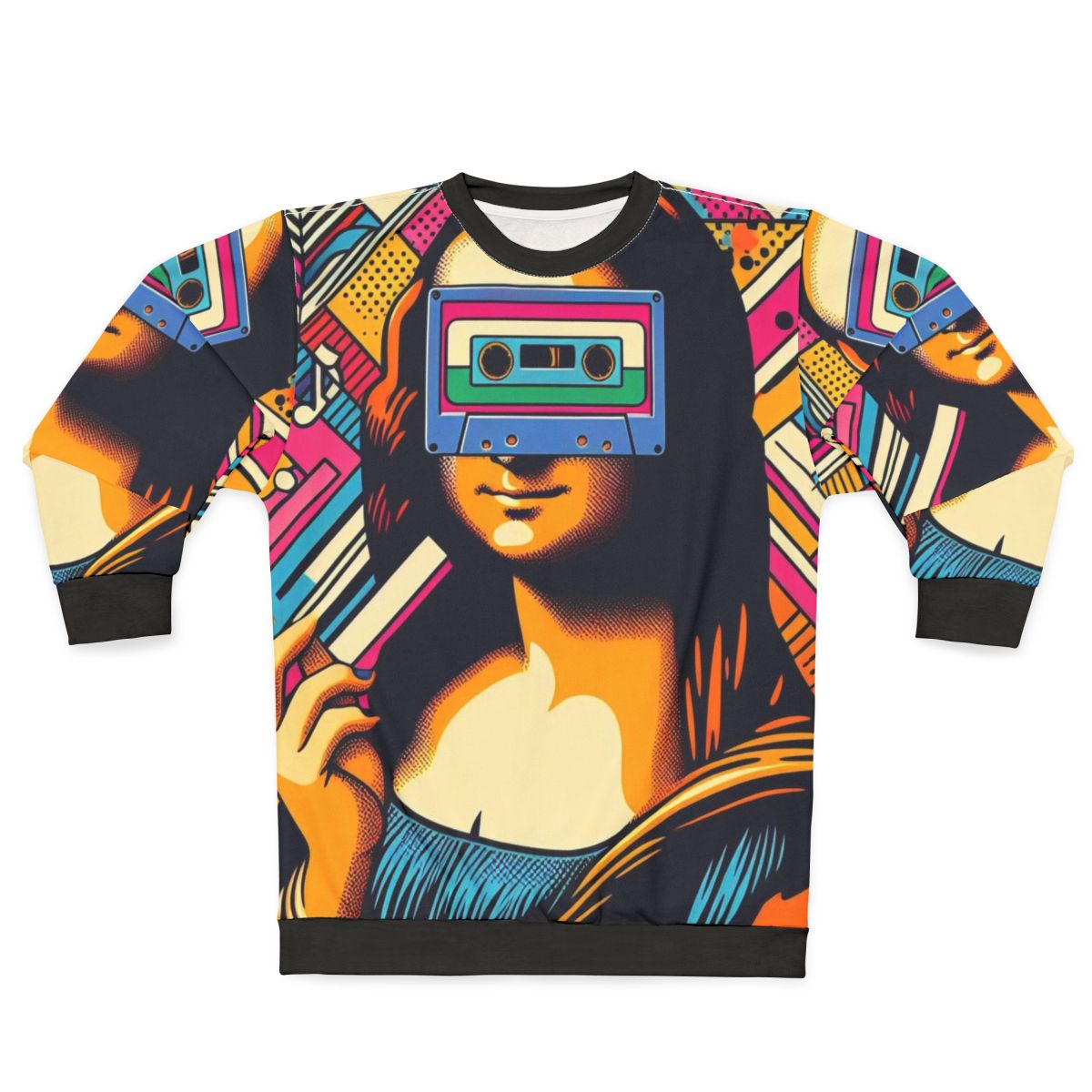 Retro analog DJ Mona Lisa sweatshirt