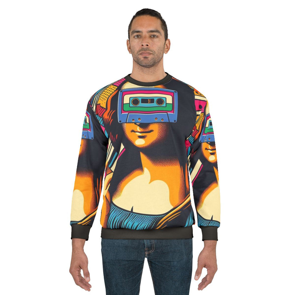 Retro analog DJ Mona Lisa sweatshirt