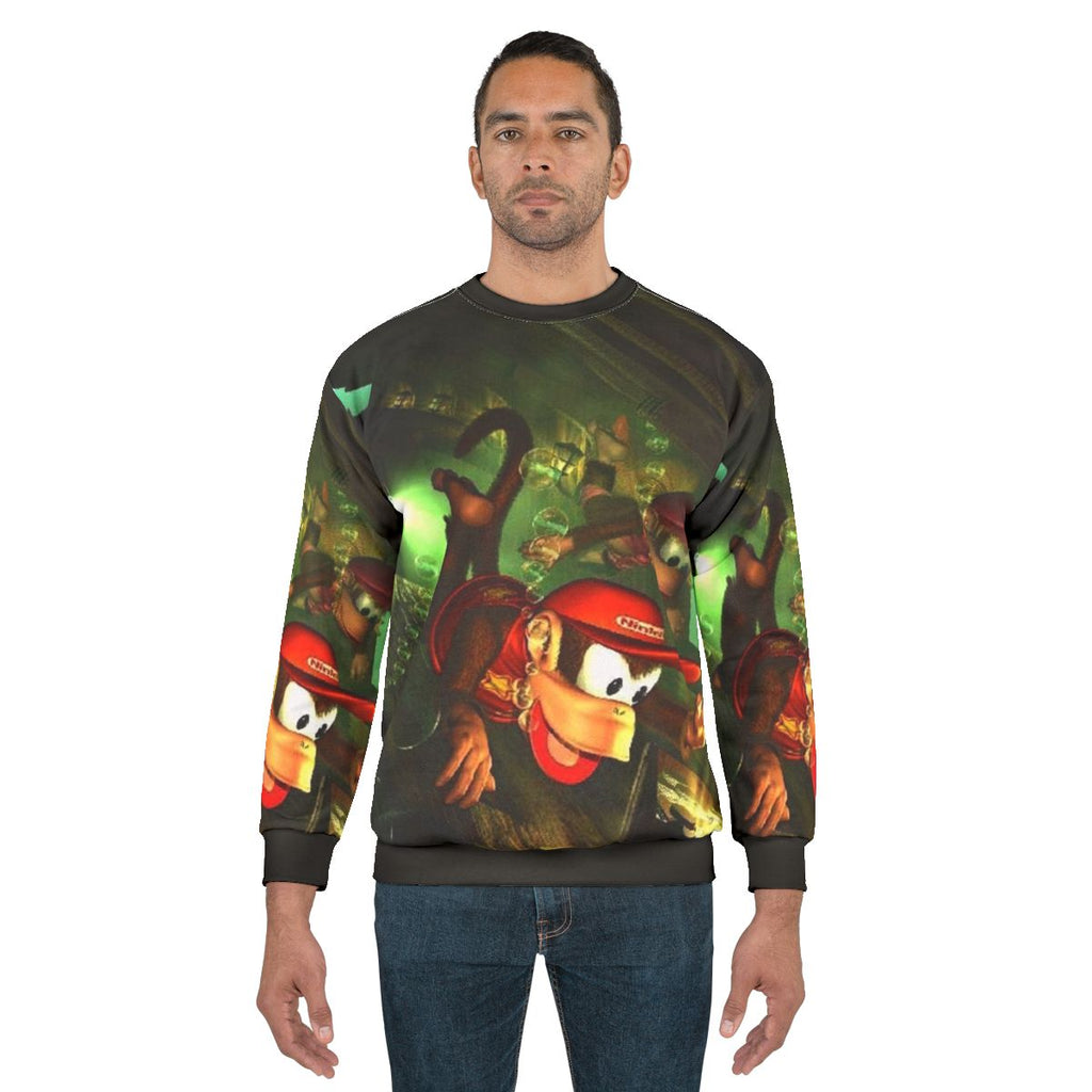 Retro DKC2 sweatshirt with iconic gaming graphics