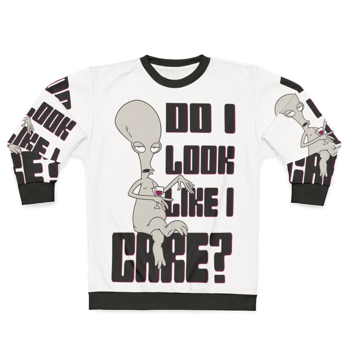 "American Dad Alien Snarky 'Don't Care' Attitude Sweatshirt"