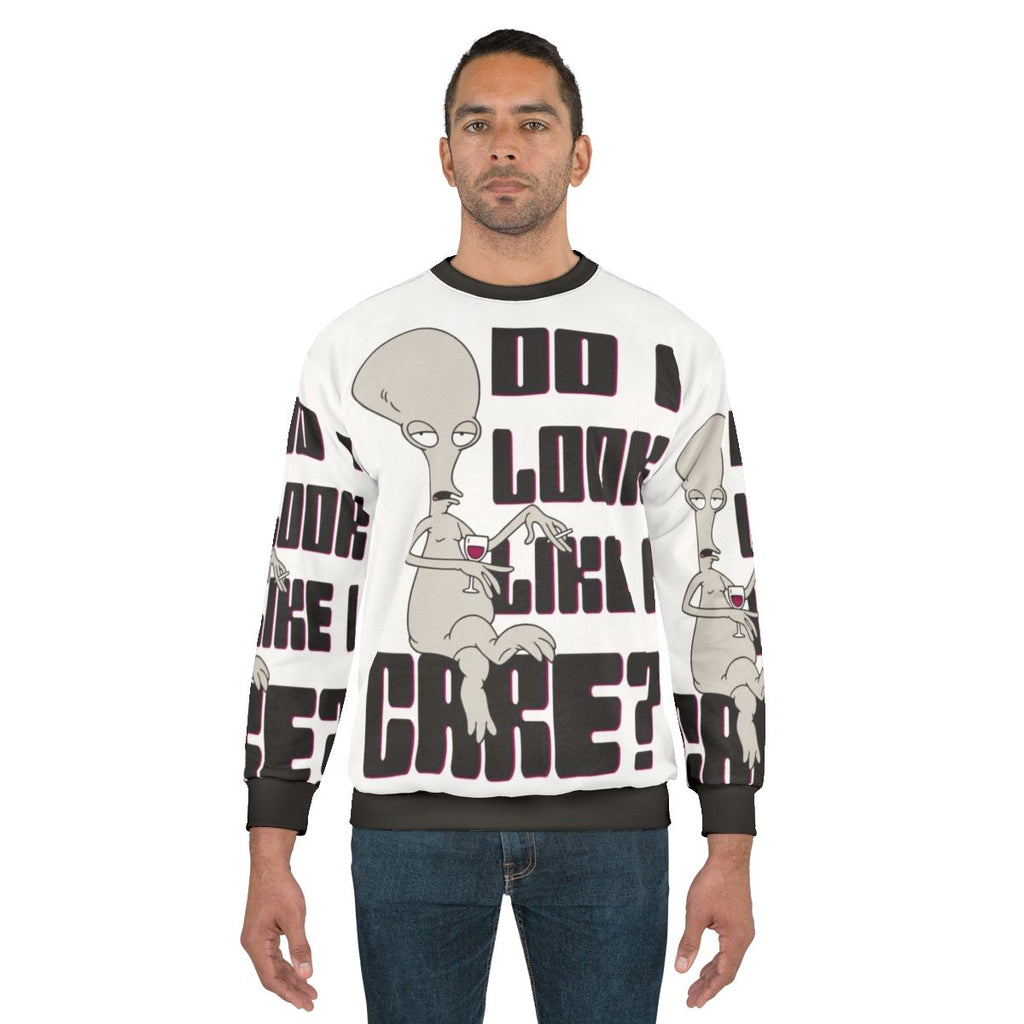 "American Dad Alien Snarky 'Don't Care' Attitude Sweatshirt"