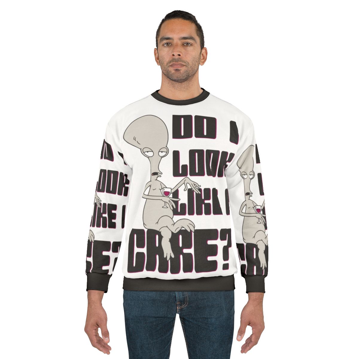 "American Dad Alien Snarky 'Don't Care' Attitude Sweatshirt"