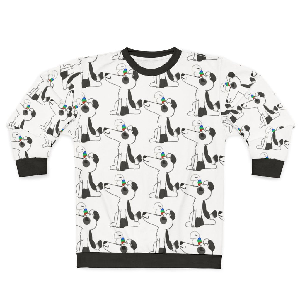 Dog and bird print sweatshirt