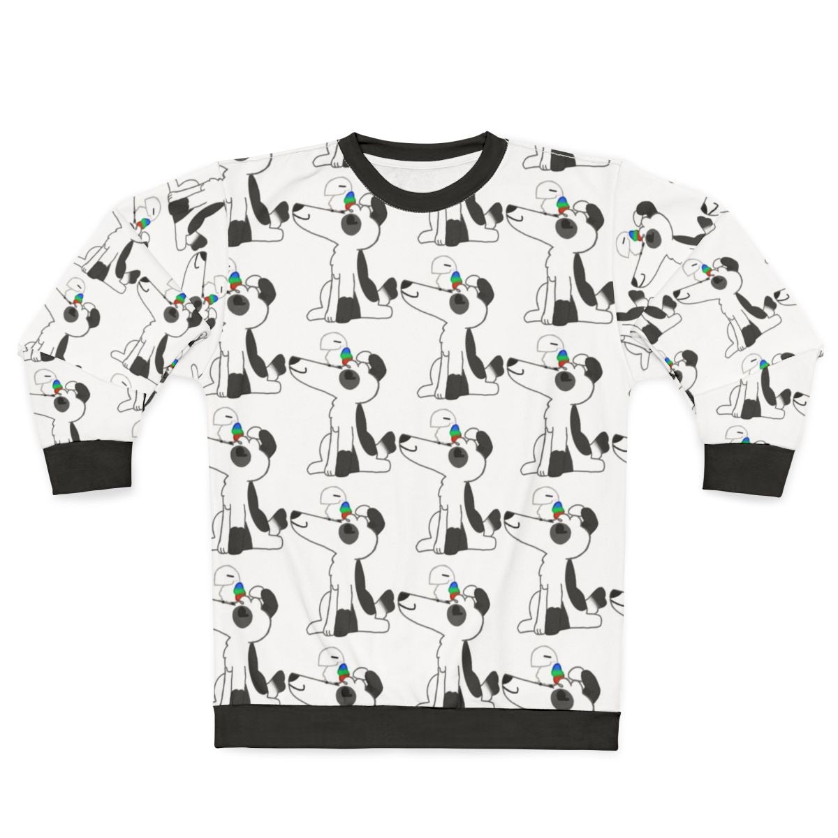 Dog and bird print sweatshirt