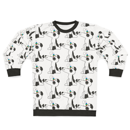 Dog and bird print sweatshirt