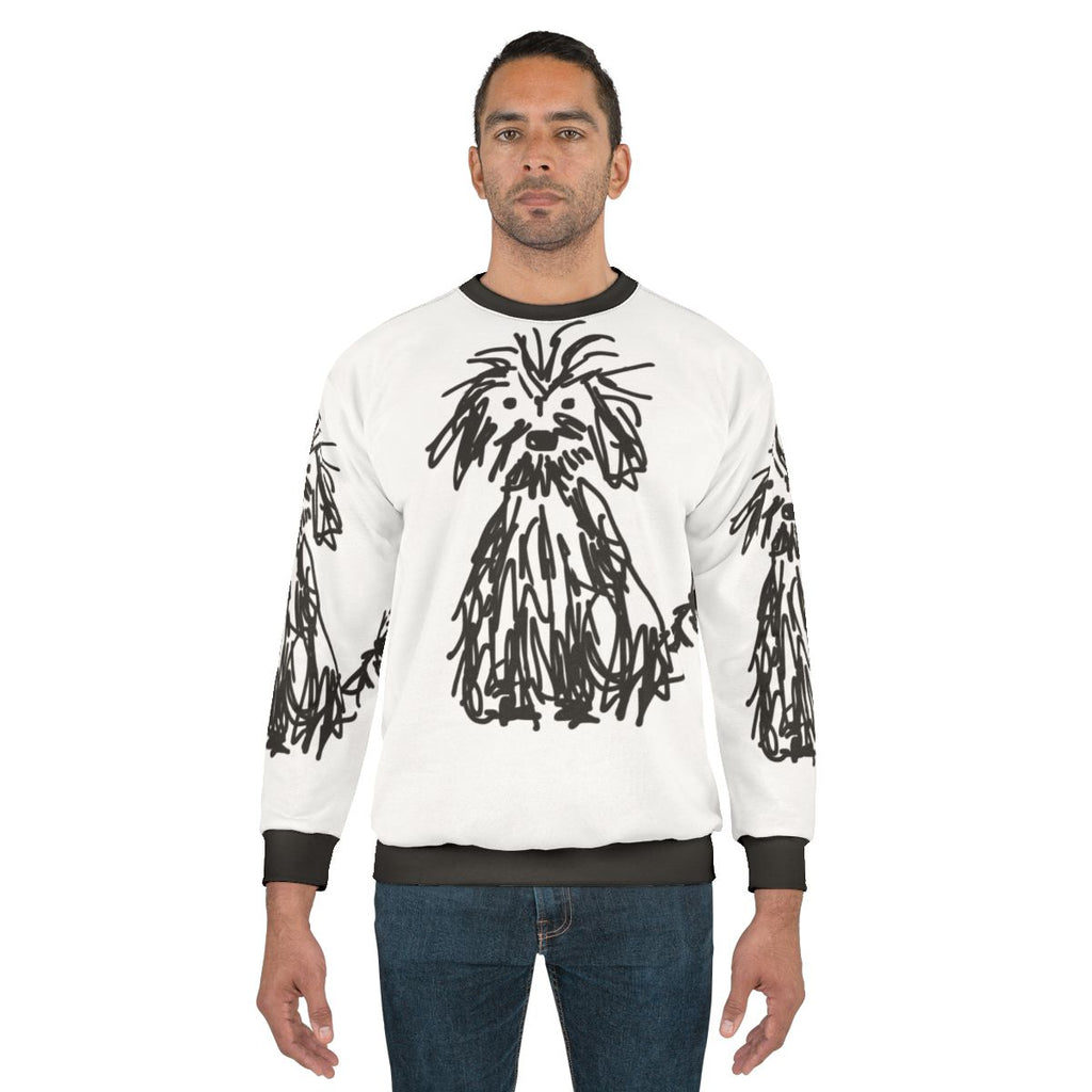 Dog Days Sweatshirt featuring a cute, shaggy dog design