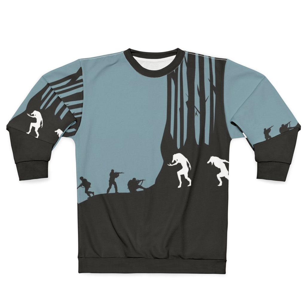 Dog Soldiers Military Sweatshirt with Wolf and Soldier Imagery