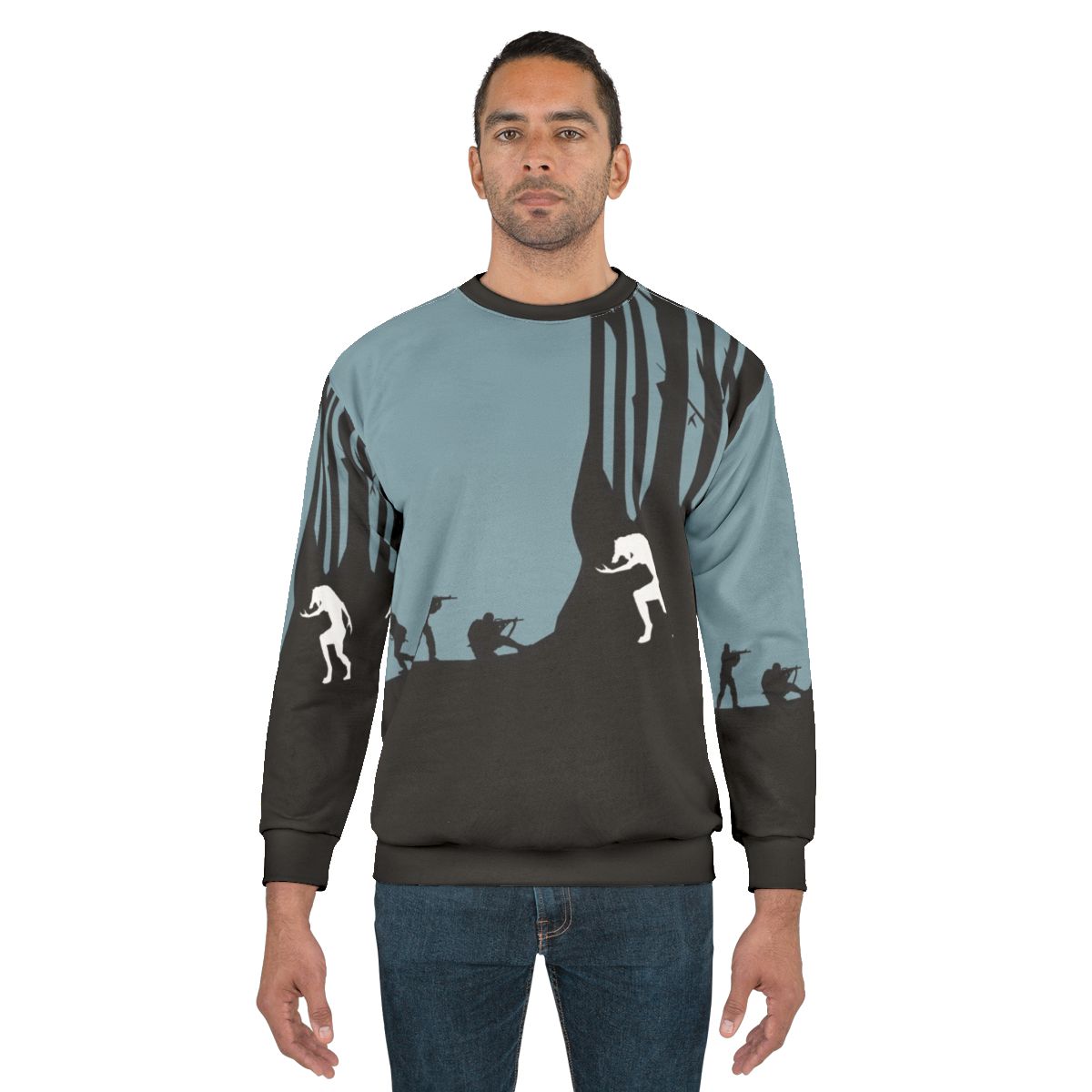 Dog Soldiers Military Sweatshirt with Wolf and Soldier Imagery