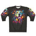 Colorful Dog Splash Animals Design Sweatshirt