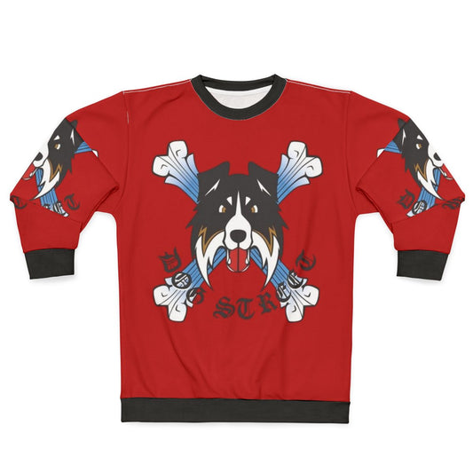 Retro Dog Street Bar The Bouncer Gaming Sweatshirt