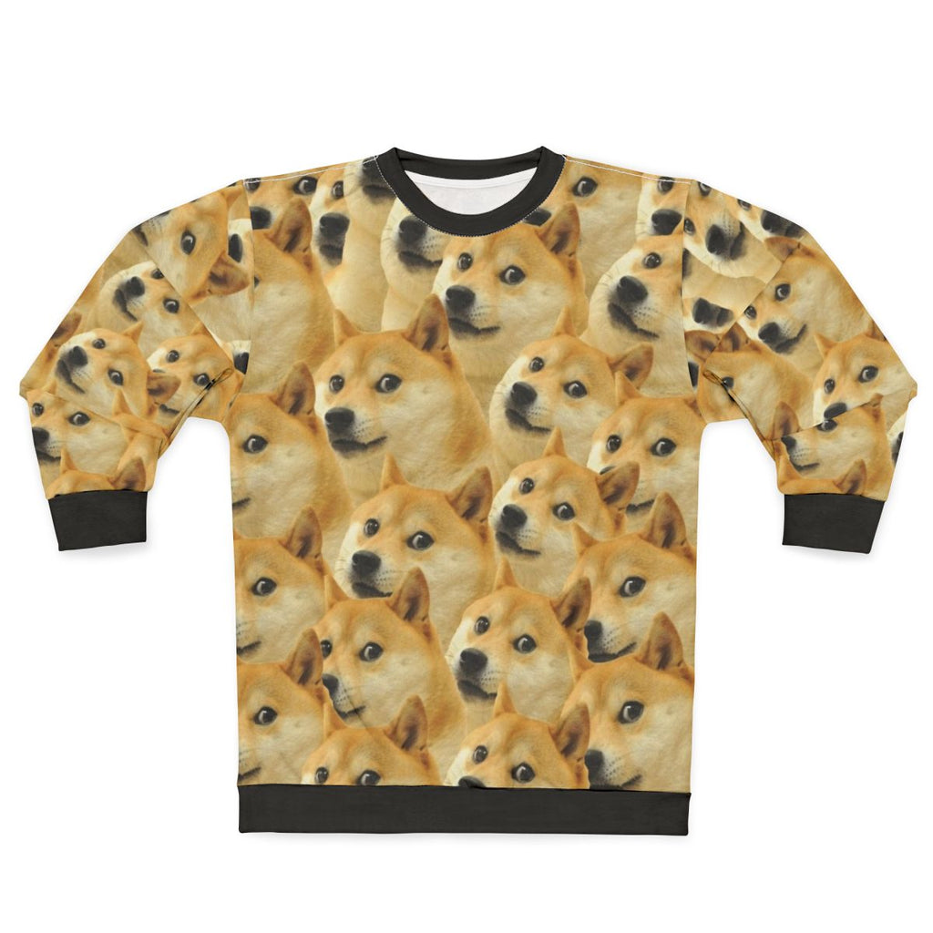 Doge Meme Sweatshirt with Cute Dog Graphic Design