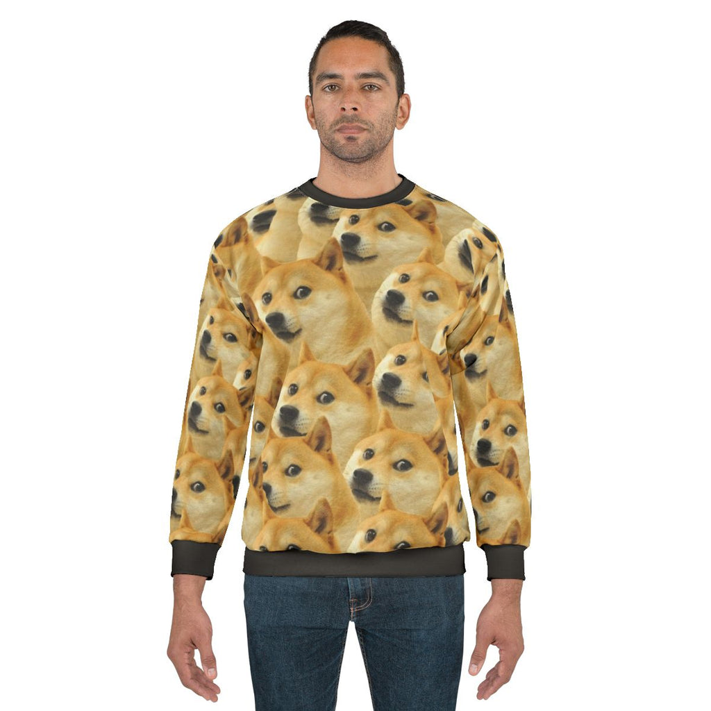 Doge Meme Sweatshirt with Cute Dog Graphic Design