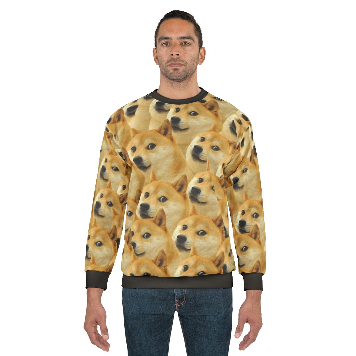 Doge Meme Sweatshirt with Cute Dog Graphic Design