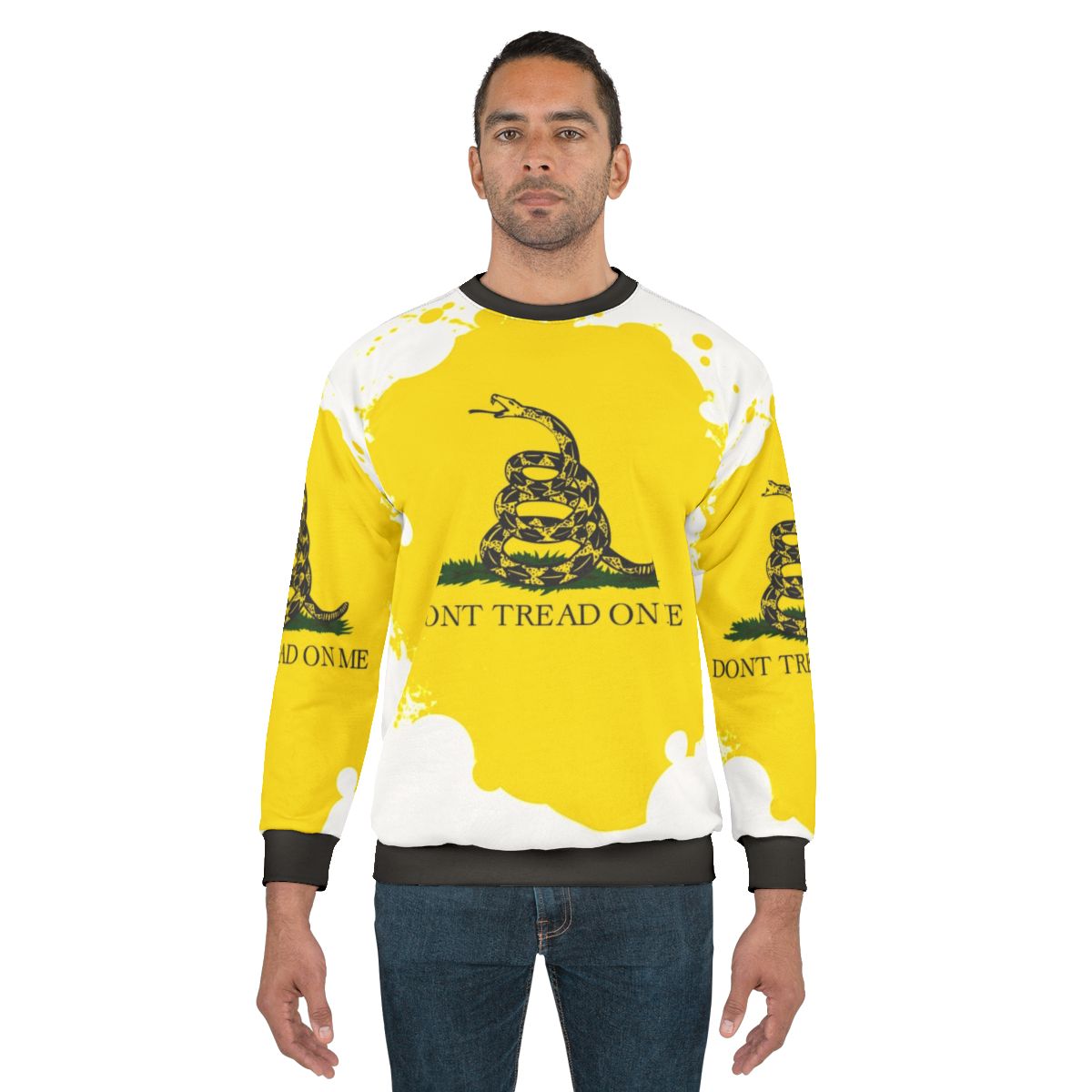Don't Tread On Me Patriotic Snake Art Design Sweatshirt