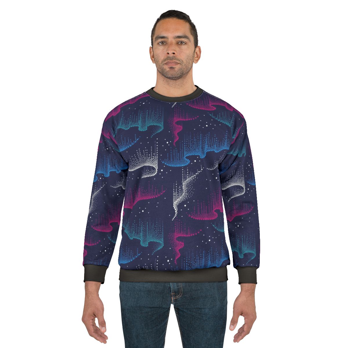 Aurora Borealis Dotwork Sweatshirt