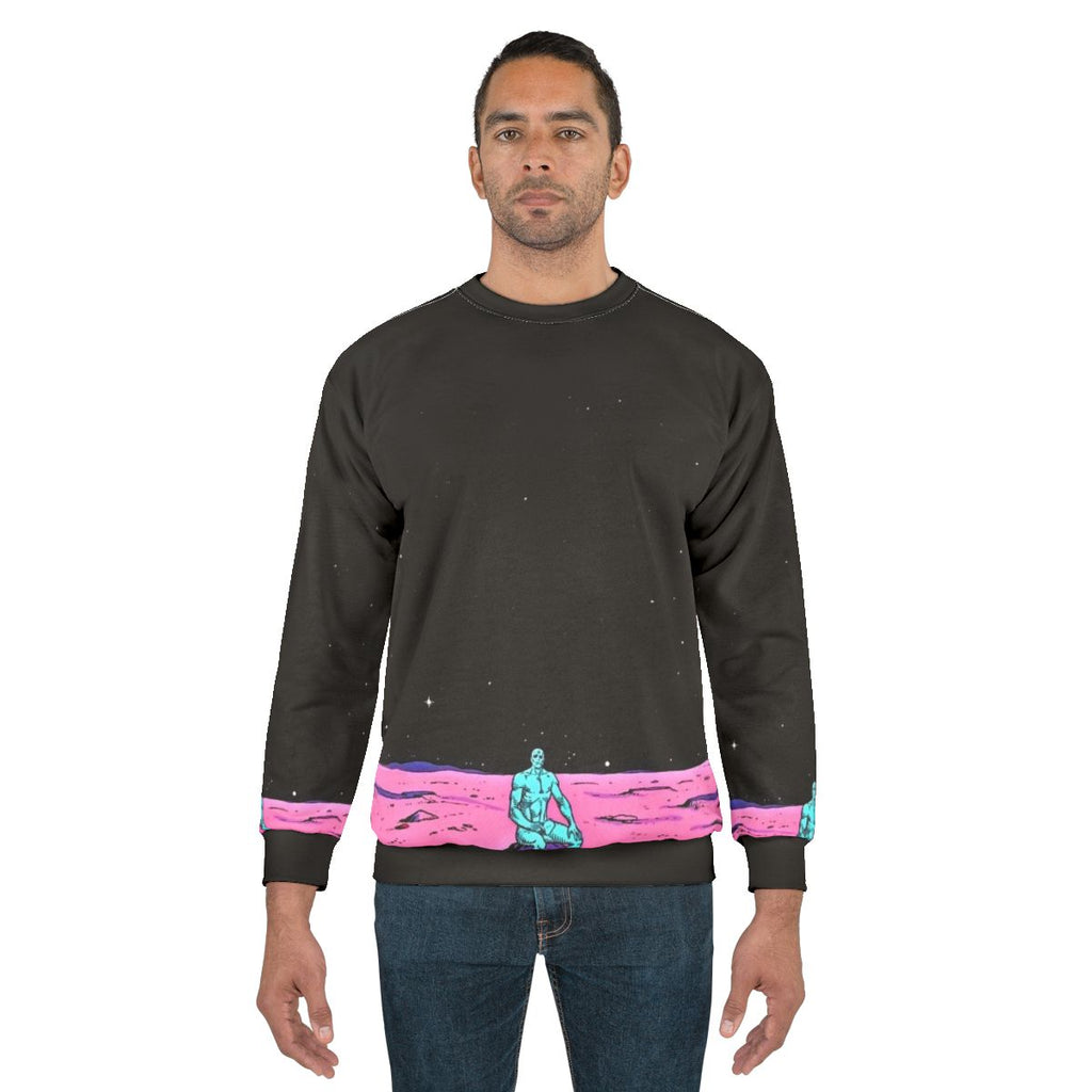 Dr Manhattan Sitting on Mars Comic Sweatshirt