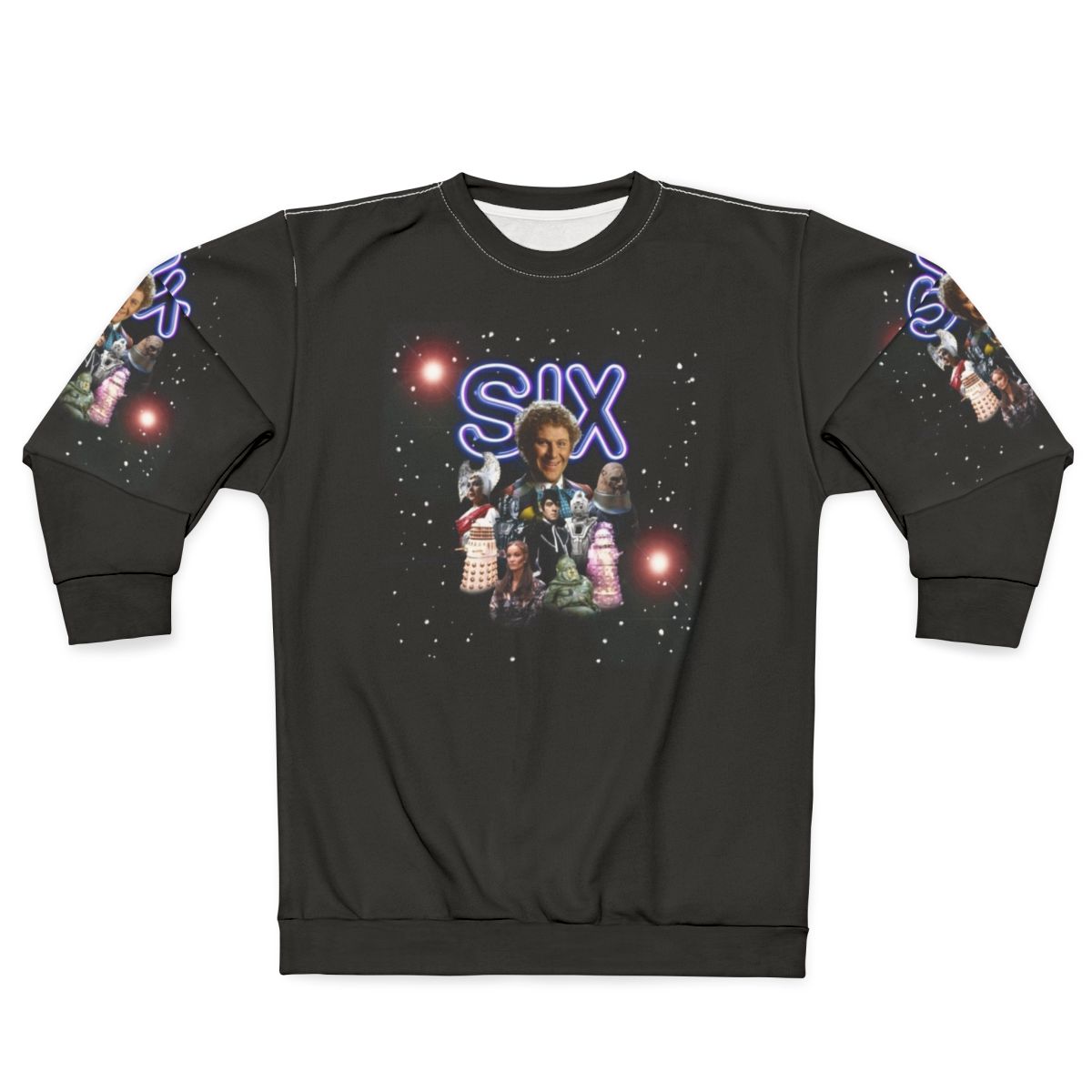 Sixth Doctor Dr Six Sweatshirt, Official Doctor Who Merchandise