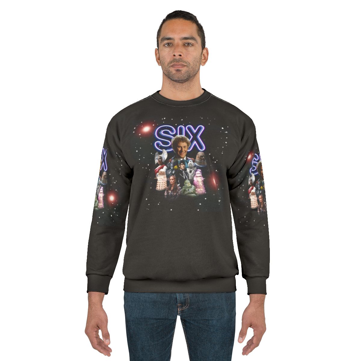 Sixth Doctor Dr Six Sweatshirt, Official Doctor Who Merchandise