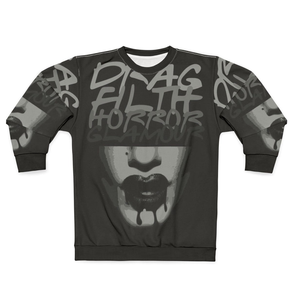 Drag Filth Horror Glamour Sweatshirt with Boulet Brothers Dragula Inspired Design