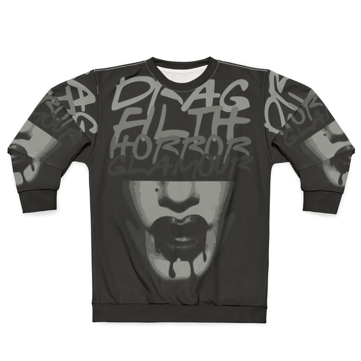 Drag Filth Horror Glamour Sweatshirt with Boulet Brothers Dragula Inspired Design