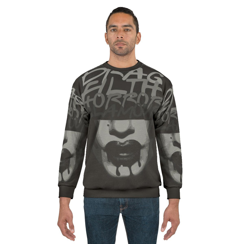 Drag Filth Horror Glamour Sweatshirt with Boulet Brothers Dragula Inspired Design