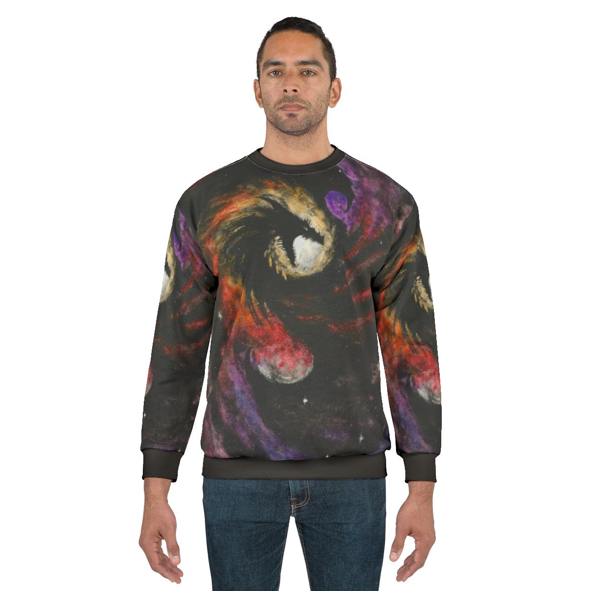 Dragon Galaxy Sweatshirt featuring fantasy space artwork