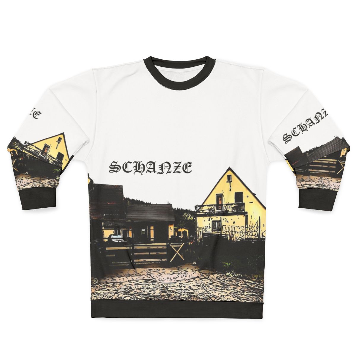 Dragon panorama design printed on a sweatshirt