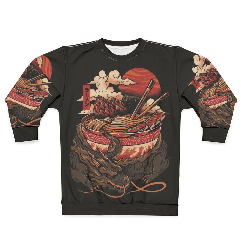 Dragon Ramen Sweatshirt with Tranquil Fire Kanji Design
