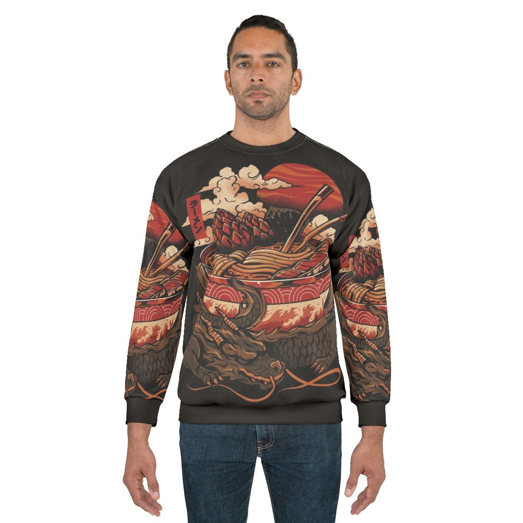 Dragon Ramen Sweatshirt with Tranquil Fire Kanji Design