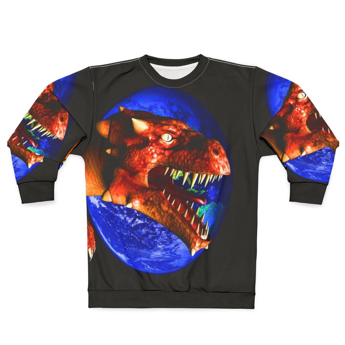 Dragon sweatshirt with abstract, nature-inspired design