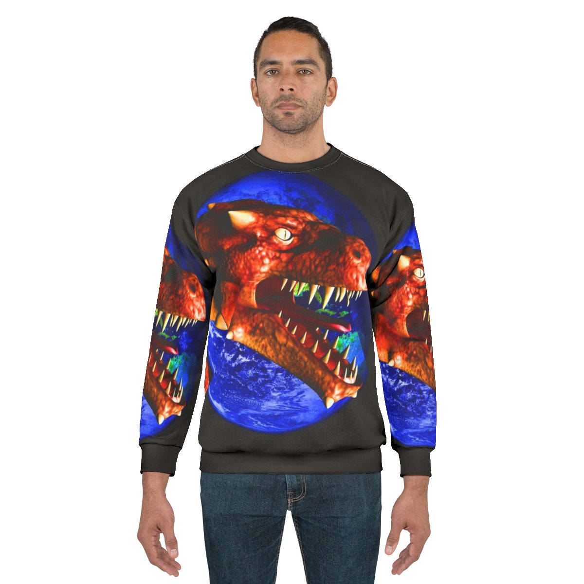 Dragon sweatshirt with abstract, nature-inspired design