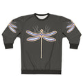 Dragonfly Legendary Animals Sweatshirt with Colorful Abstract Design