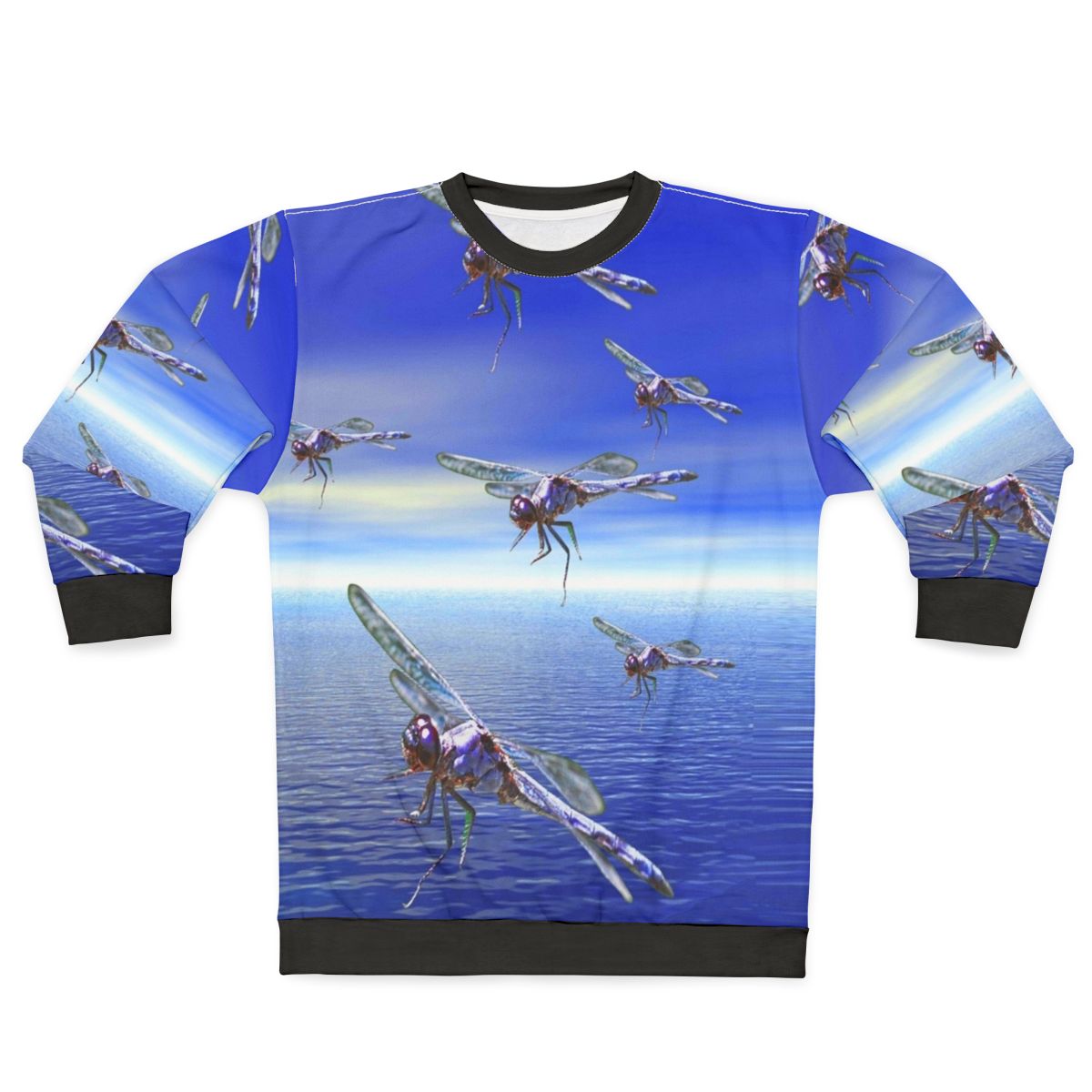 Dragonfly sweatshirt with fantasy inspired abstract design