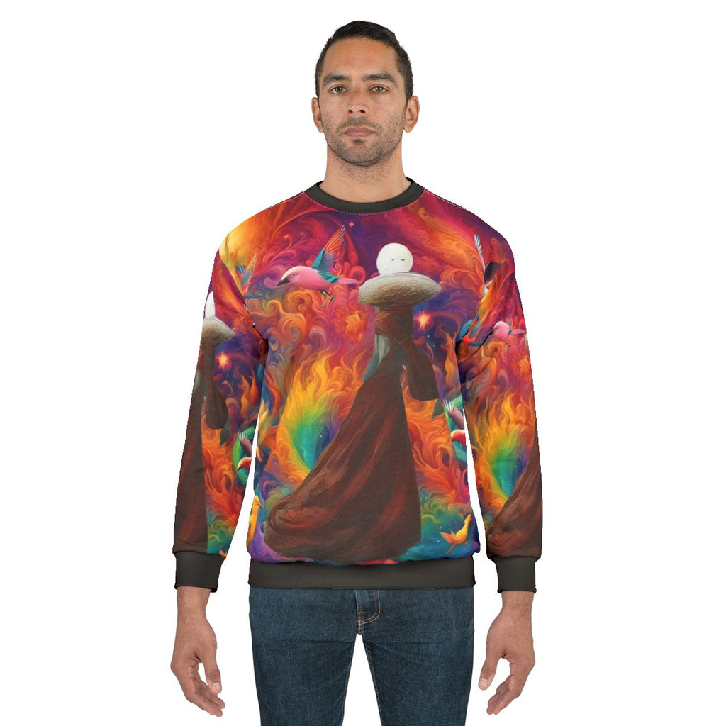Dreamscape Sweatshirt - Colorful and Vibrant Surreal Graphic Design