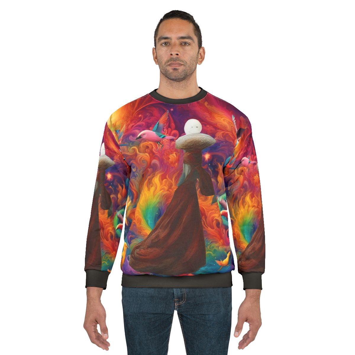 Dreamscape Sweatshirt - Colorful and Vibrant Surreal Graphic Design