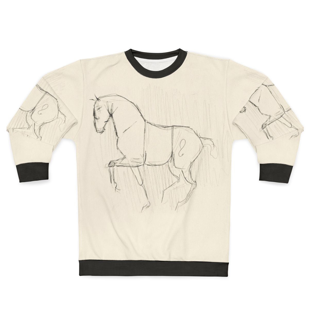 Dressage Horse Sketch Sweatshirt