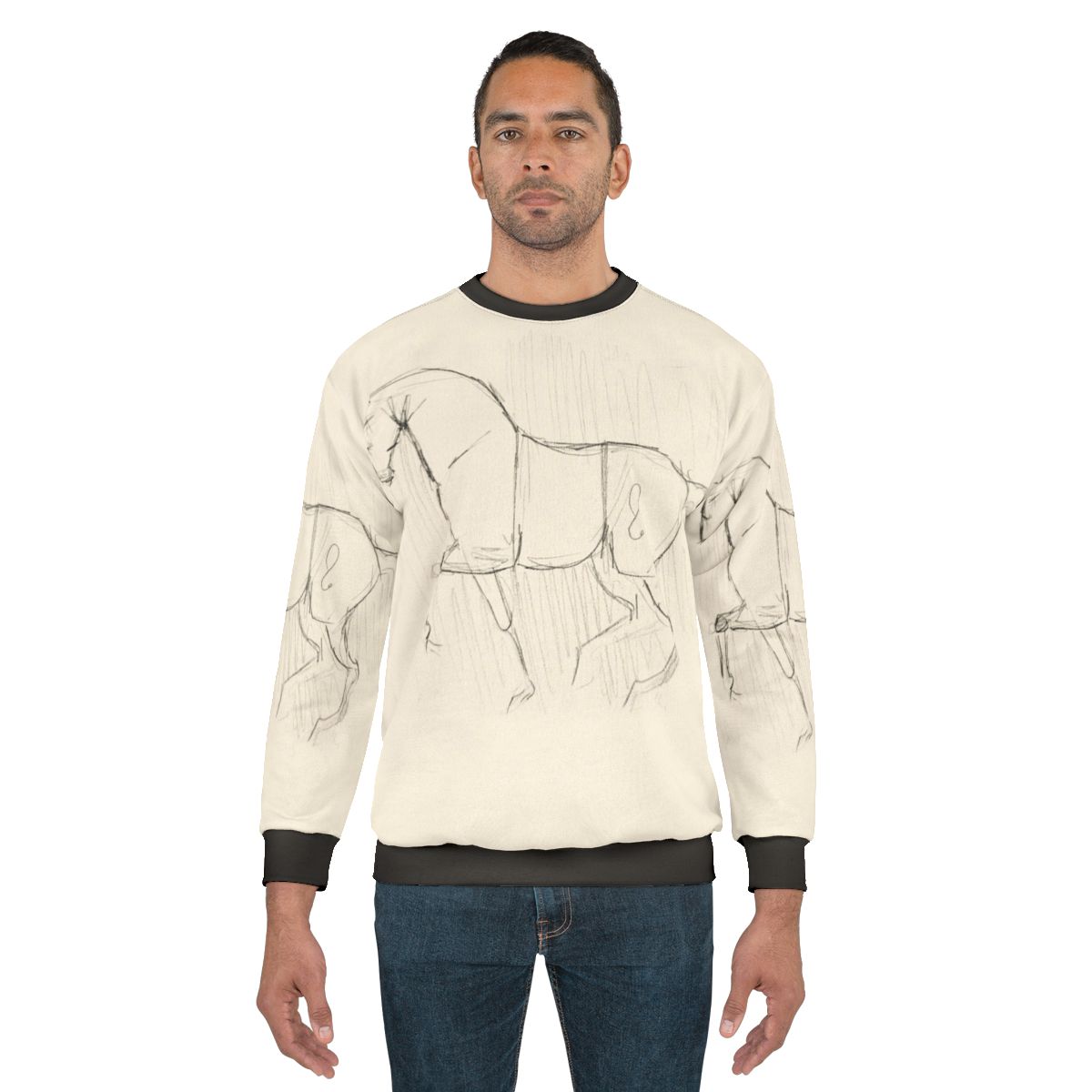 Dressage Horse Sketch Sweatshirt
