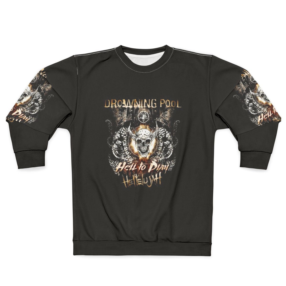 Drowning Pool band sweatshirt with logo and water theme