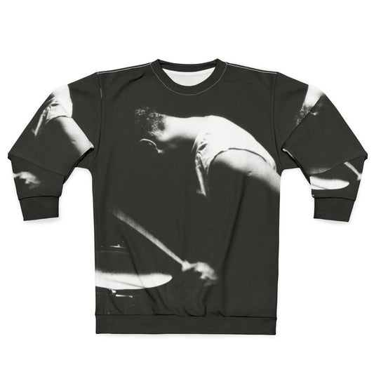 Drummer Sweatshirt with U2 Silhouette Design